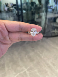 Deposit For Halisah 14k yellow gold ring with 5ct Oval diamond And 14k gold band