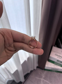 For Crystal Duron 14K yellow gold ring with 3.030ct E VS1 main diamond And 0.431ct side stone