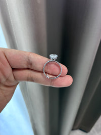 Deposit For Domo_thejet 14k white gold ring with 4ct main diamond and 0.560ct side stone