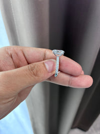 Deposit For Domo_thejet 14k white gold ring with 4ct main diamond and 0.560ct side stone