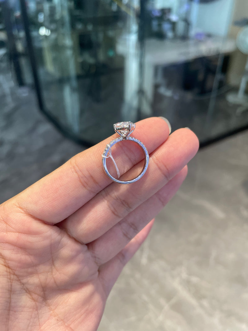 Deposit For Lexi 14k white gold ring with 3ct marquise diamond And 0.2ct side stones