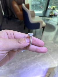 For DanaMarcieXO 14k white gold ring with 3ct E vvs2 diamond And 0.8ct side stone