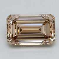 For junue 0, 3.03ct light brown emerald cut loose stone, VS1