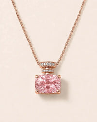 Deposit for Marwa 14k solid rose gold, 2ct cushion cut pink diamond center stone, FVP/VS1, 16-17-18 inches