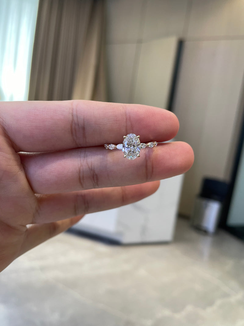 Deposit For Kerstin Jennings 14k rose gold with 2ct E VVS2 main diamond