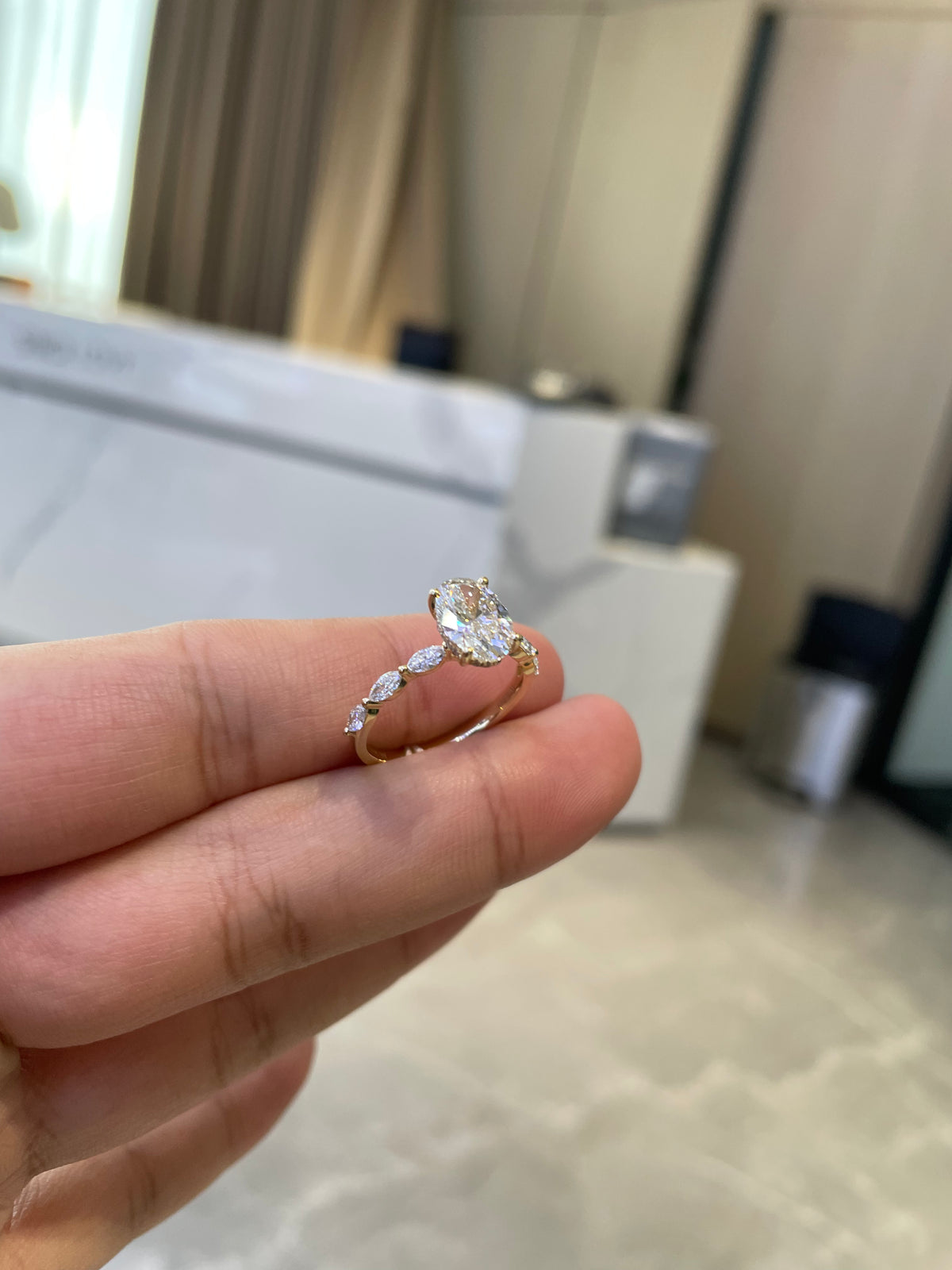 Deposit For Kerstin Jennings 14k rose gold with 2ct E VVS2 main diamond