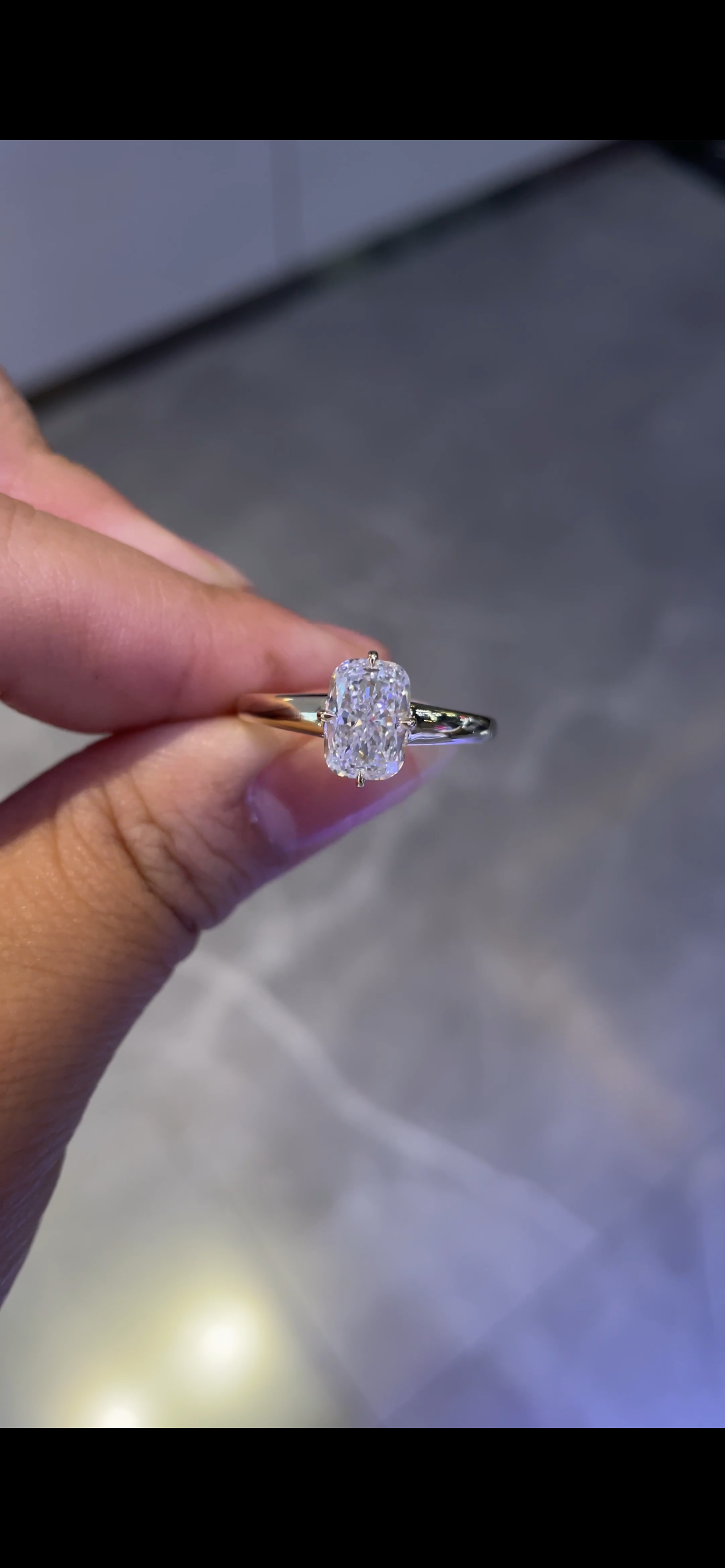 Remaining balance for Christel Pico 14k yellow gold band, 2.5mm width, about 2.5g weight+ 14k yellow gold cushion engagement ring