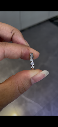 Remaining balance for elizabethscreativity22 14k white gold, 3.03ct main stone, 0.113ct, e/vvs2+14k round cut small diamonds band
