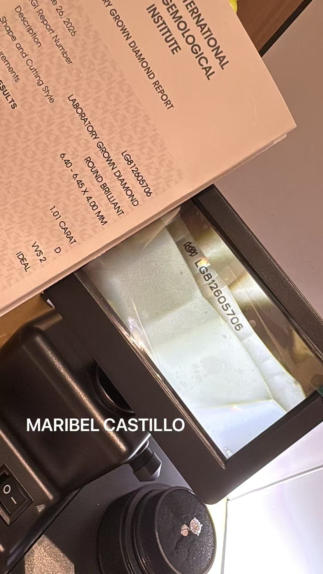 Remaining balance For Maribel 14k white gold D vvs2 1ct each,total 2ct diamonds