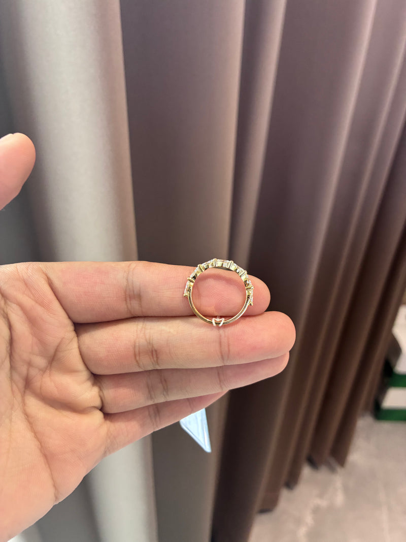 For Eve 14k yellow gold band with 0.597ct diamonds