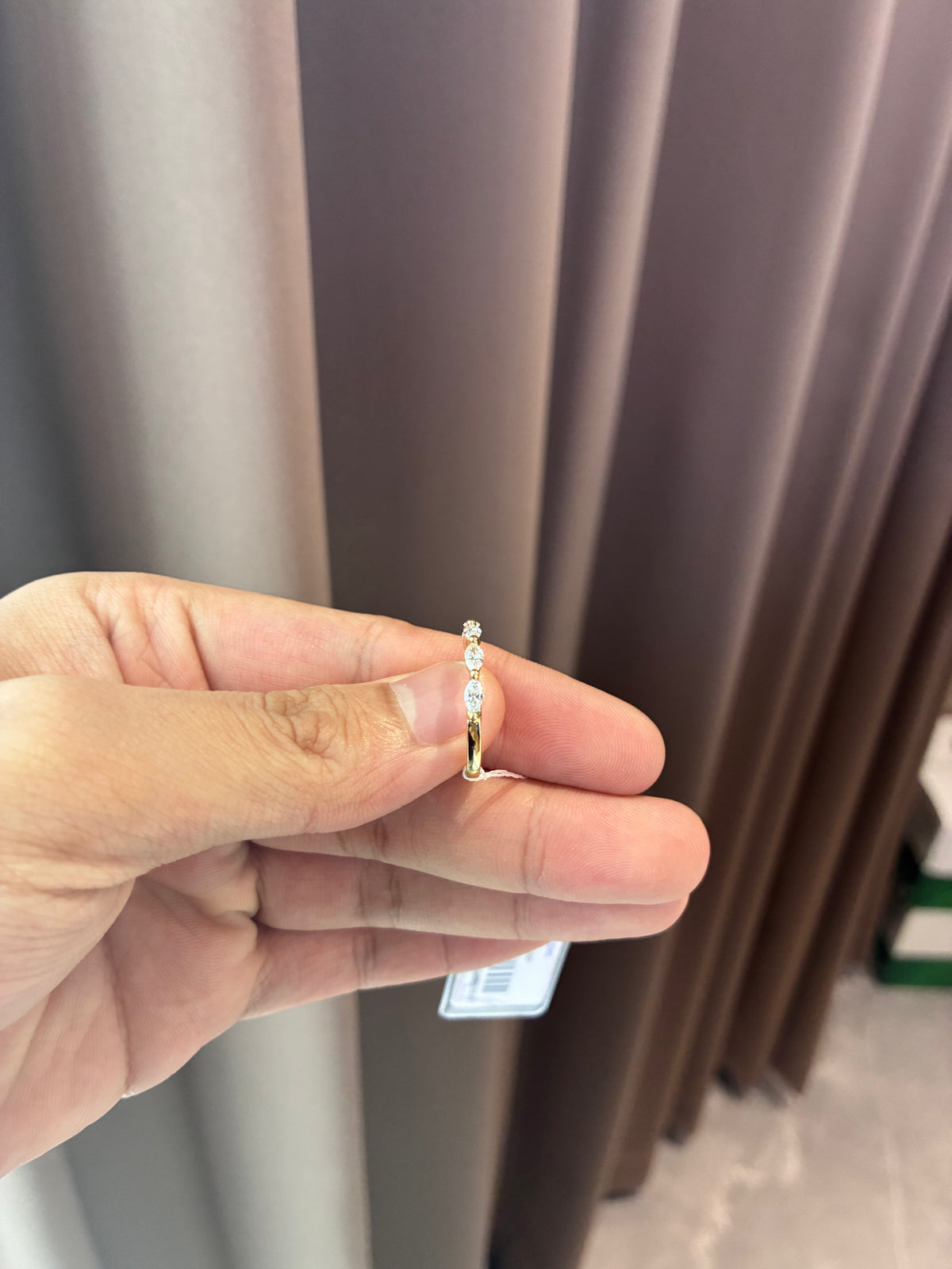 For Eve 14k yellow gold band with 0.597ct diamonds
