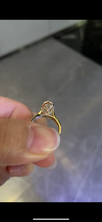 Remaining balance for Daffy 14k bezel elongated oval 2ct ring