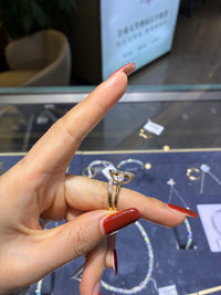 For dear Melissa： 18K yellow solid gold, 0.376ct/10p