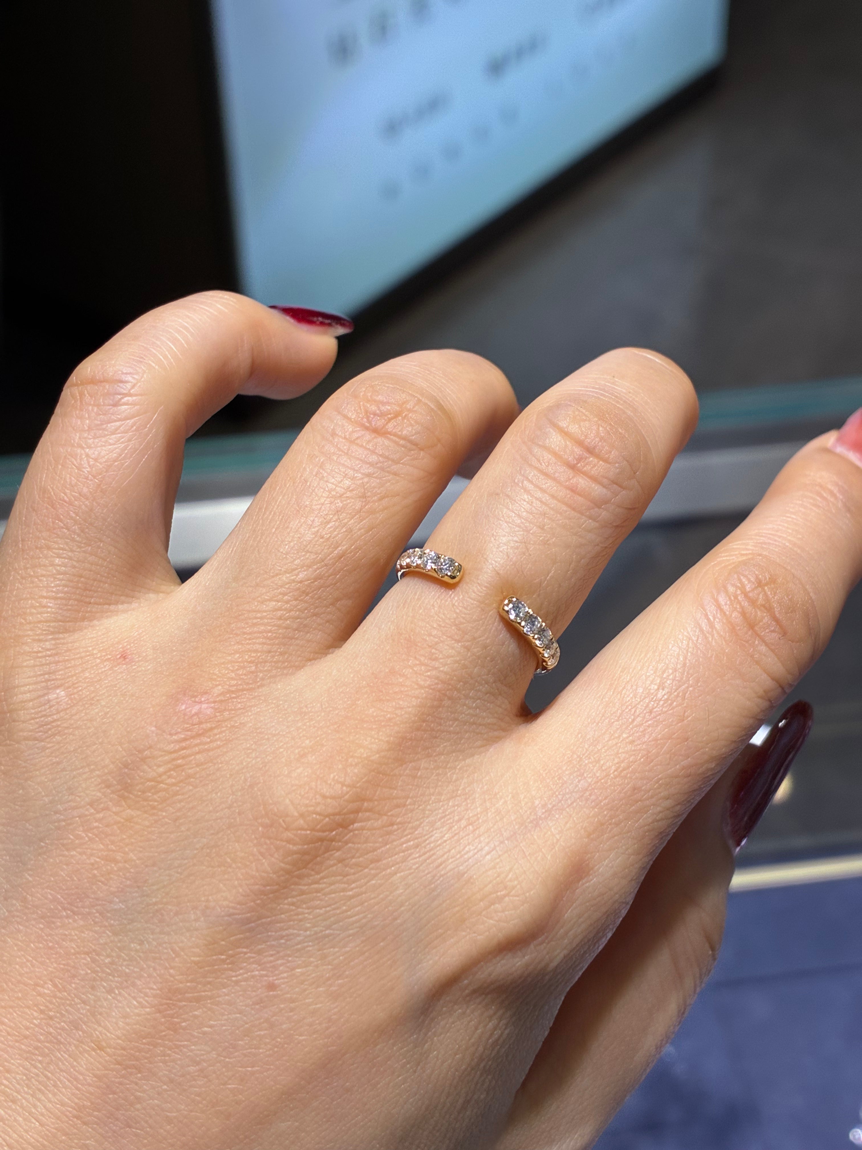 For dear Melissa： 18K yellow solid gold, 0.376ct/10p