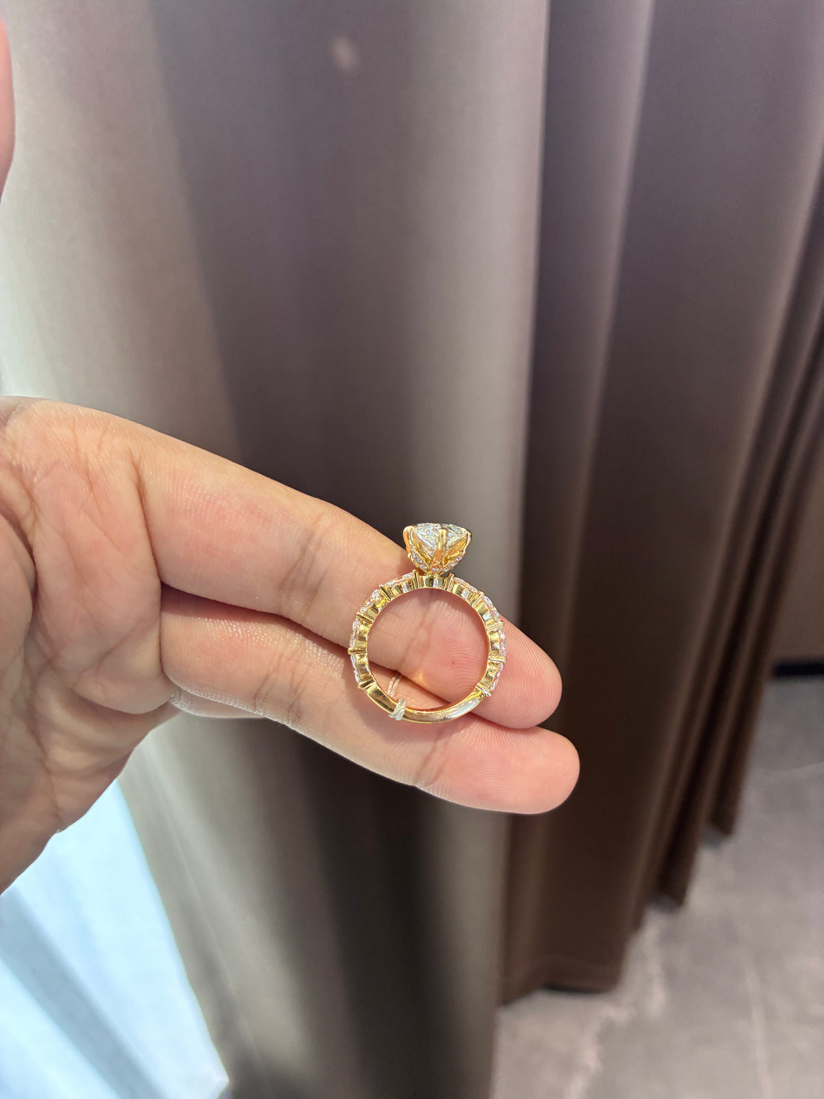 Deposit For chasity brady  14k yellow gold ring with 5ct marquise diamond And 1ct side stone