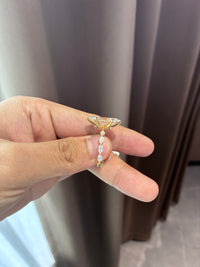 Deposit For chasity brady  14k yellow gold ring with 5ct marquise diamond And 1ct side stone
