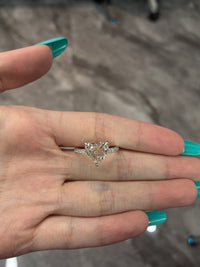 Remaining balance For DanaMarcieXO 14k white gold ring with pink heart shape 3ct VS1 diamond