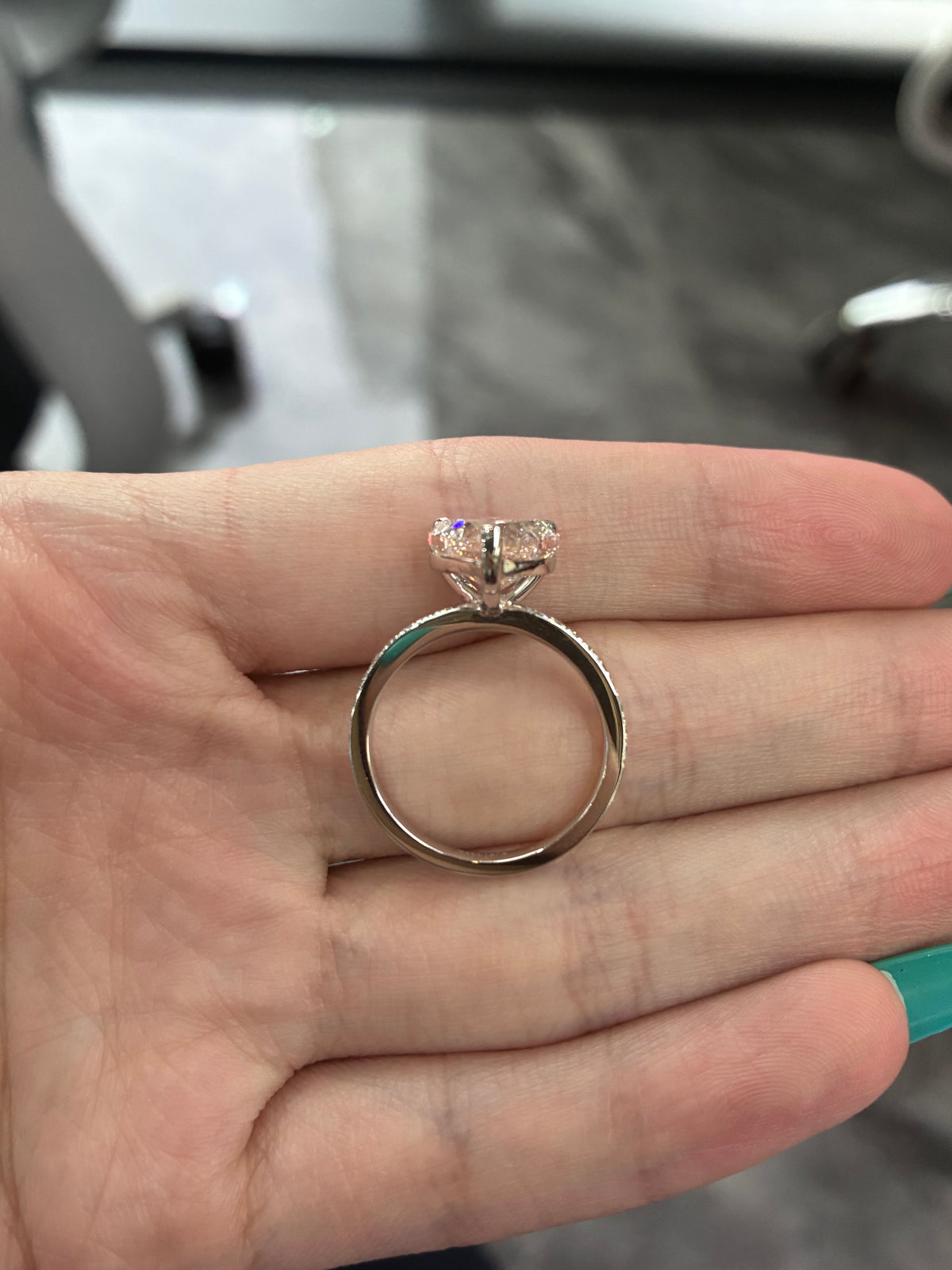 Remaining balance For DanaMarcieXO 14k white gold ring with pink heart shape 3ct VS1 diamond