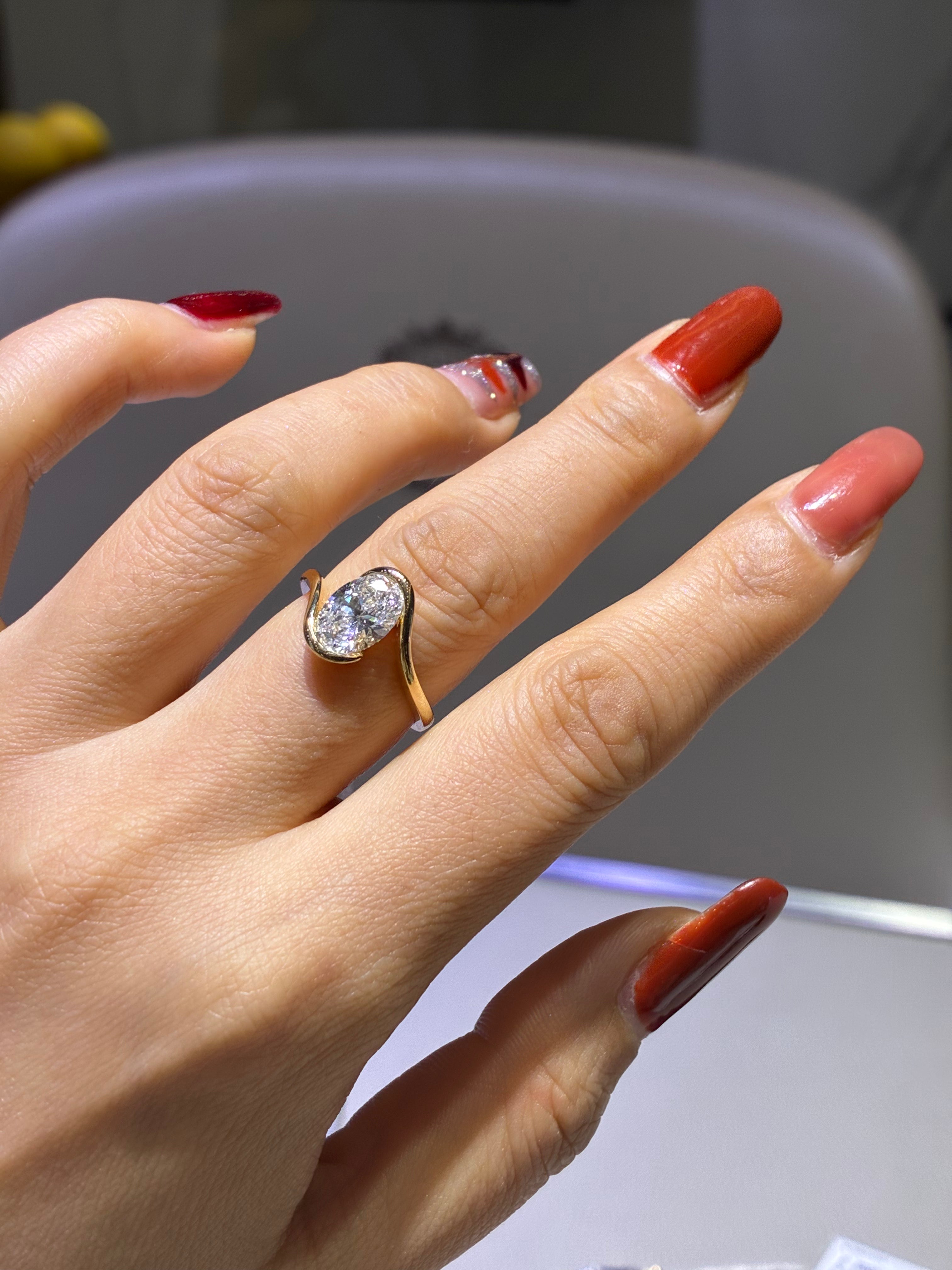 For dear Rashida: 14k gold, 1.56carat, D/VVS2