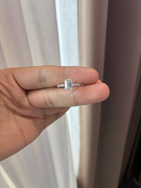 For user 14k white gold 1.5ct emerald diamond ring