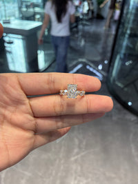 For BrazilAlynn 14k yellow gold ring 3ct E vvs2 main diamond And 14k yellow gold diamonds band