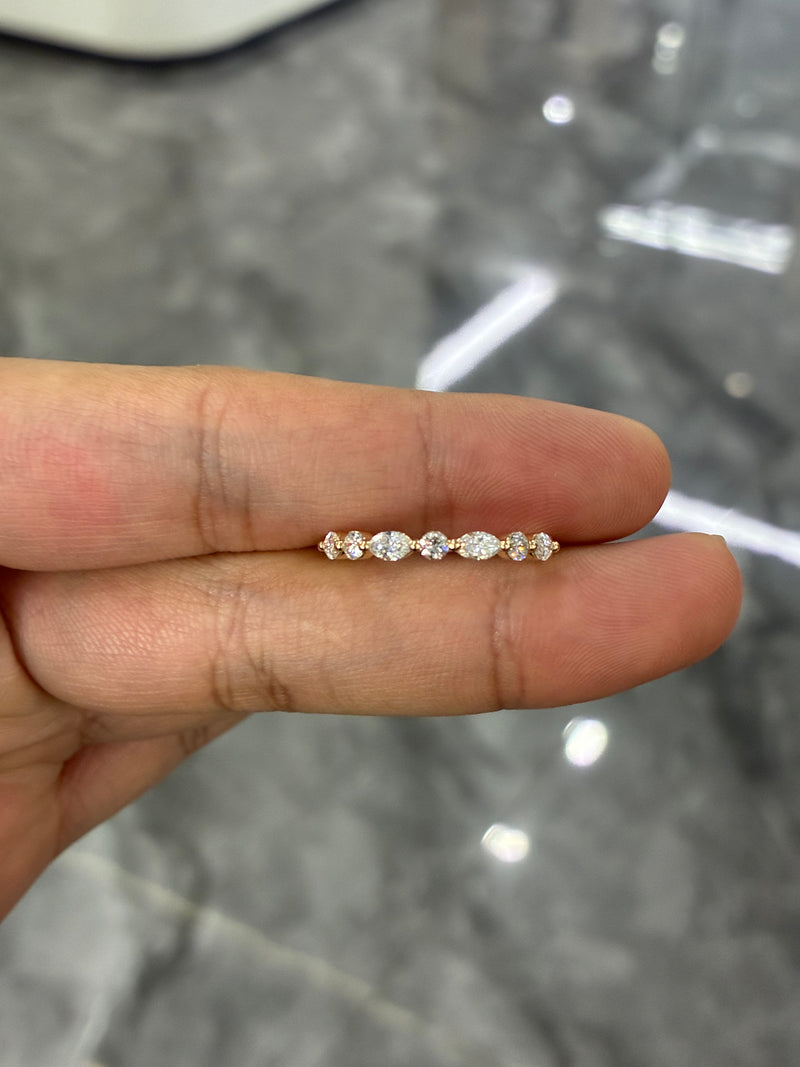 For Jen 14k yellow gold band with 0.632ct diamonds