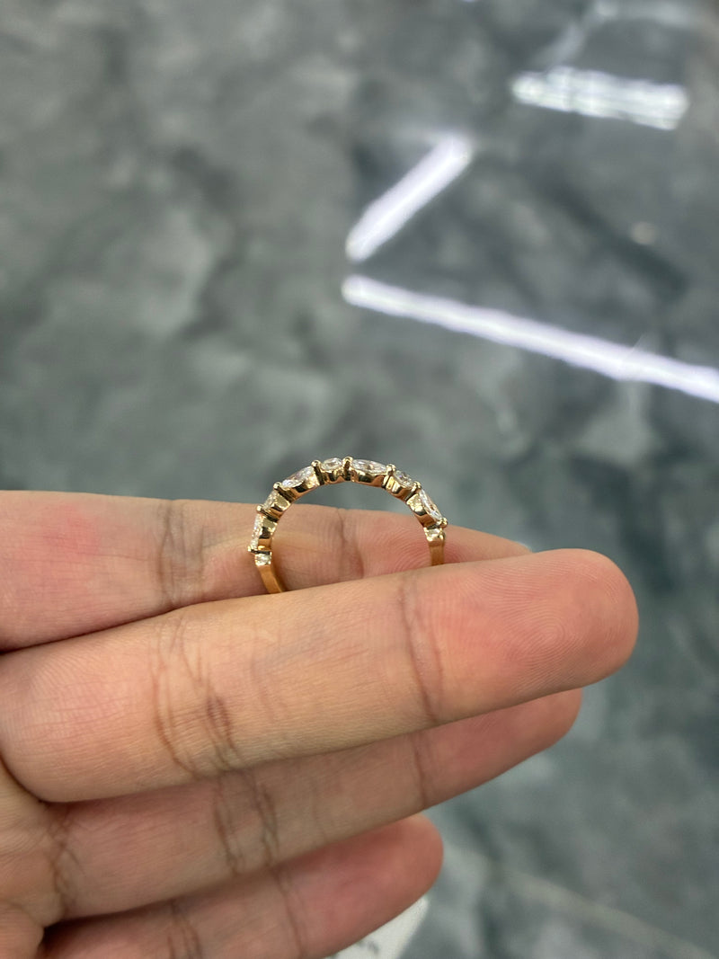 For Jen 14k yellow gold band with 0.632ct diamonds