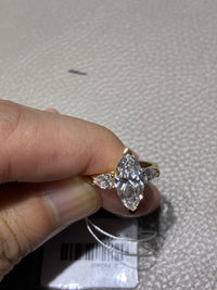 Mimi for pay (14k 2 carats Marquis three-stone diamond ring)