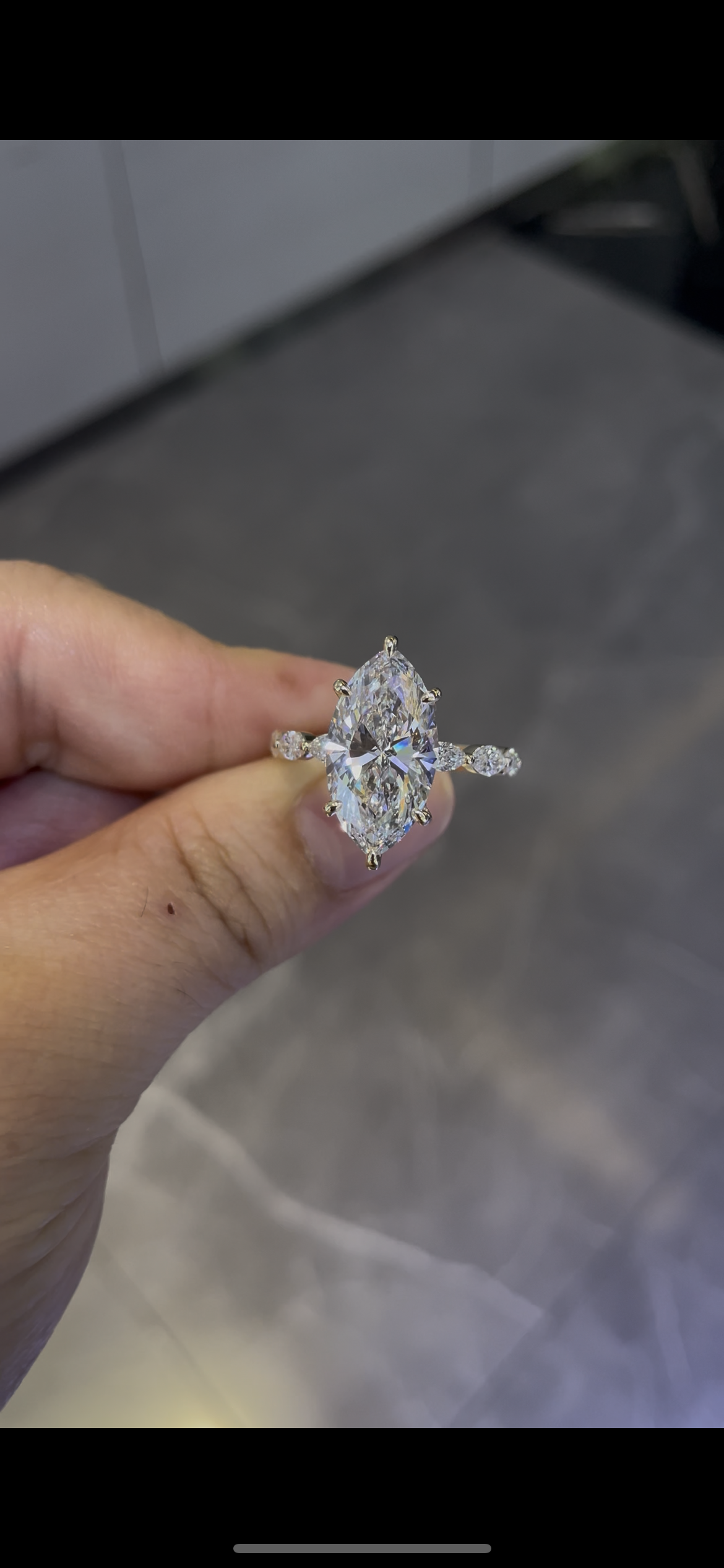 Remaining balance for Chasity Brady 14k yellow gold 5ct marquise ring