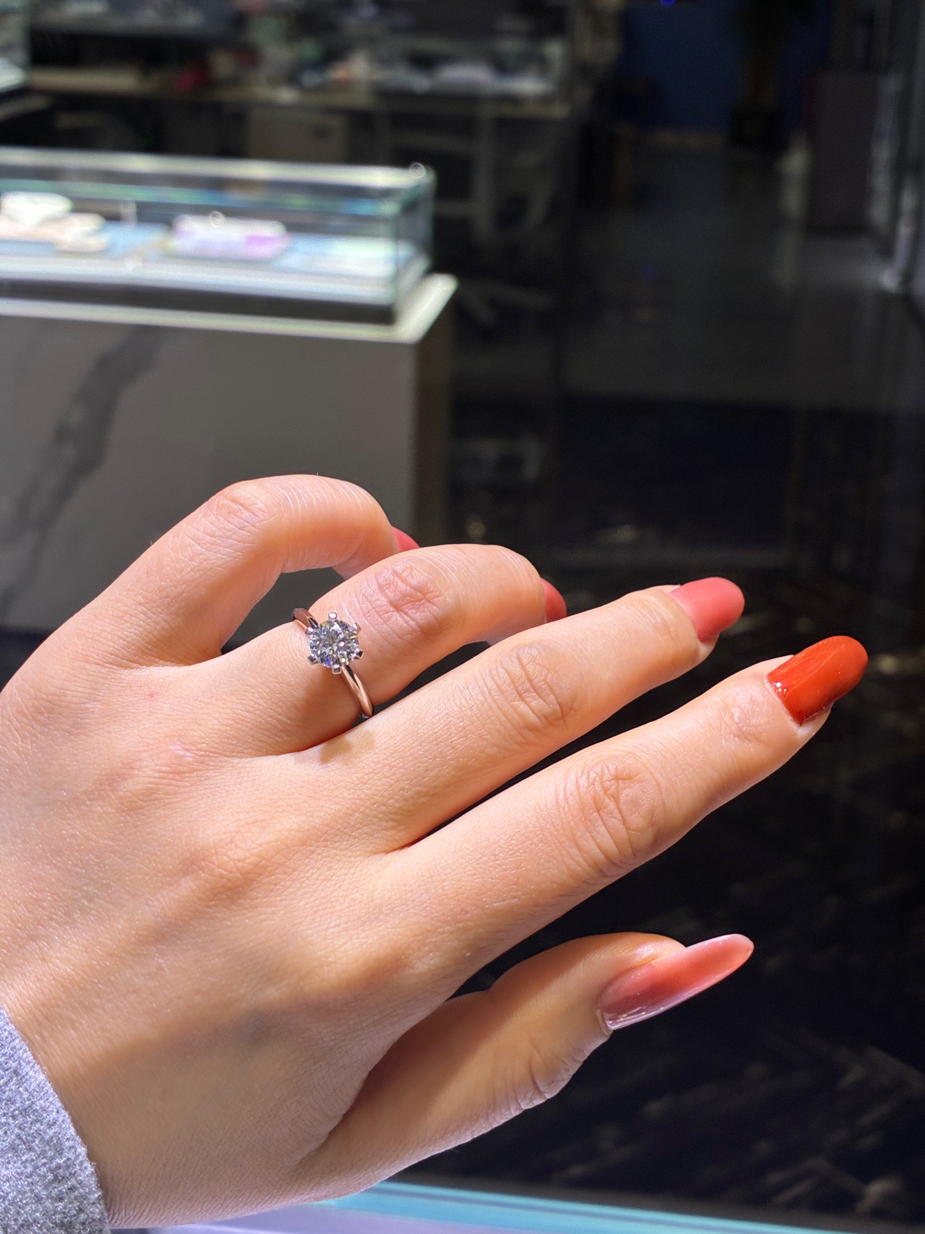 For John – Platinum (Pt950) Lab-Grown Diamond Ring | Main Stone 1.040| D Color | VVS2 Clarity