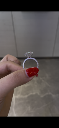 Remaining balance for Chris 18k white 3.6ct evvs1 round brilliant cut ring