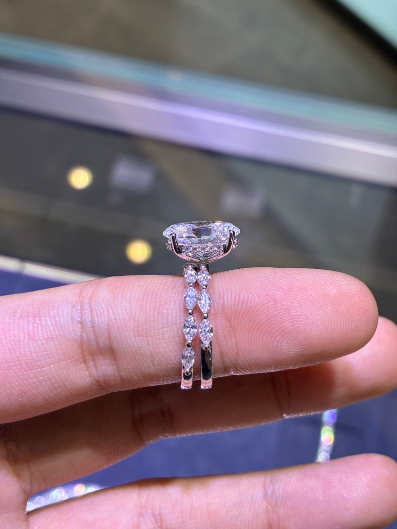 For Haley 18k yellow gold 3.500ct D VS1