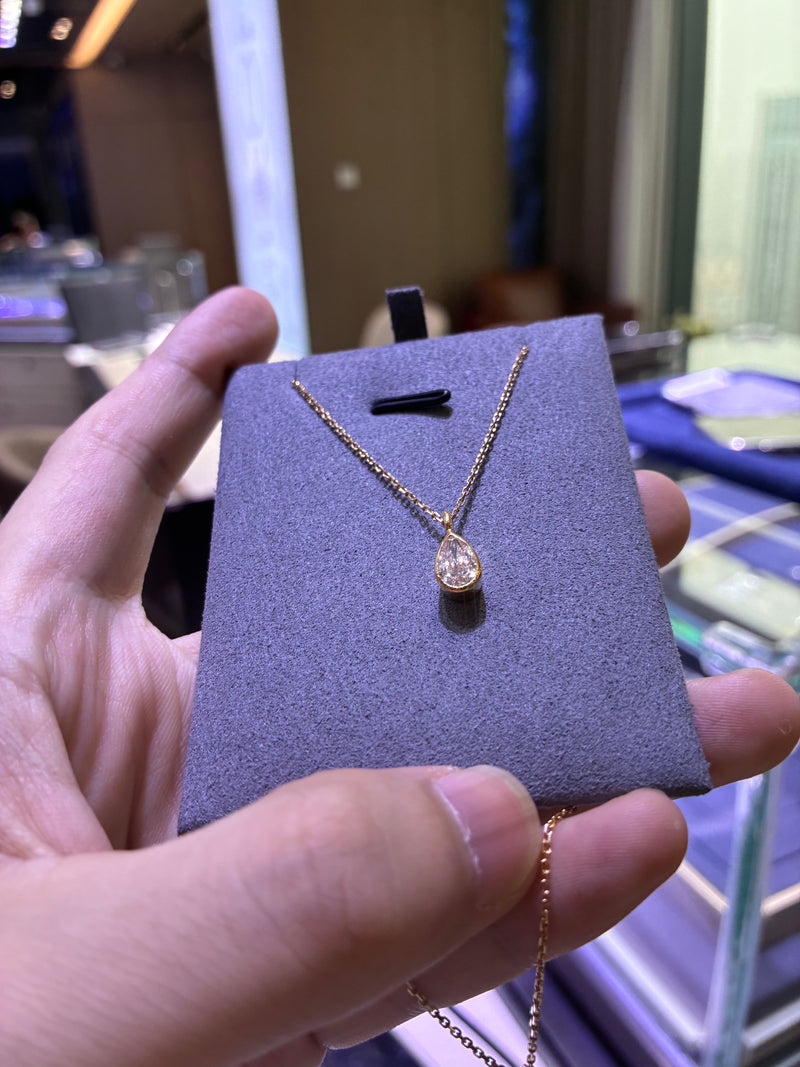 for uniquely_terri  Custom 14K 1 Carat Pear-Shaped Diamond Necklace  Deposit