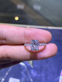 For Mama 18k white gold ring with E/VVS2 2.040ct 0.440ct/16p（Price difference supplement）