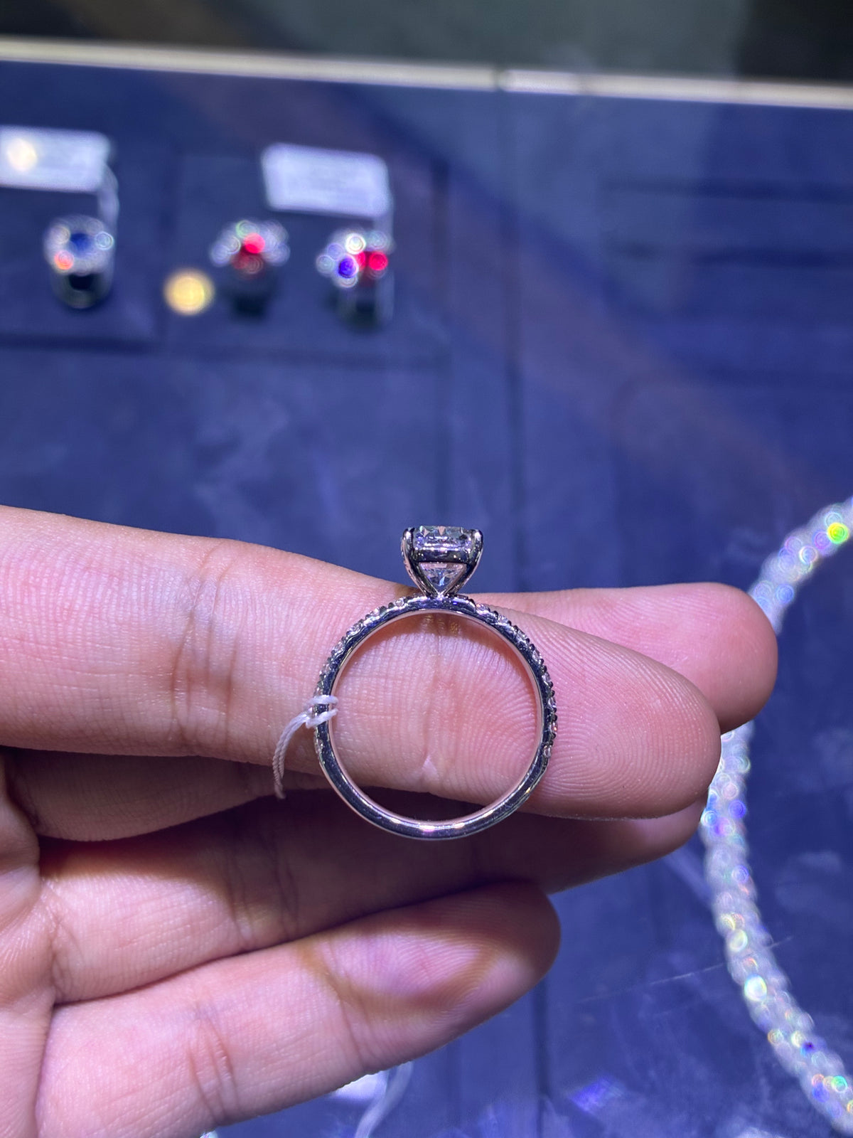 For Mama 18k white gold ring with E/VVS2 2.040ct 0.440ct/16p（Price difference supplement）