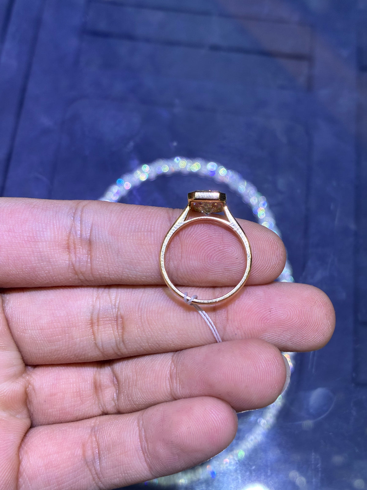 For Okie1 18k yellow gold ring with 2.560ct E VS1