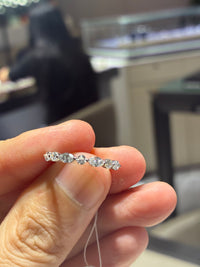 For Lourdes, 18k gold round and Marquis, D-E/VS-VVS,  0.629ct half eternity band
