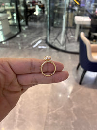 For Jocelyn 14k yellow gold ring with 3ct F VS1 diamond And 0.331ct side stones