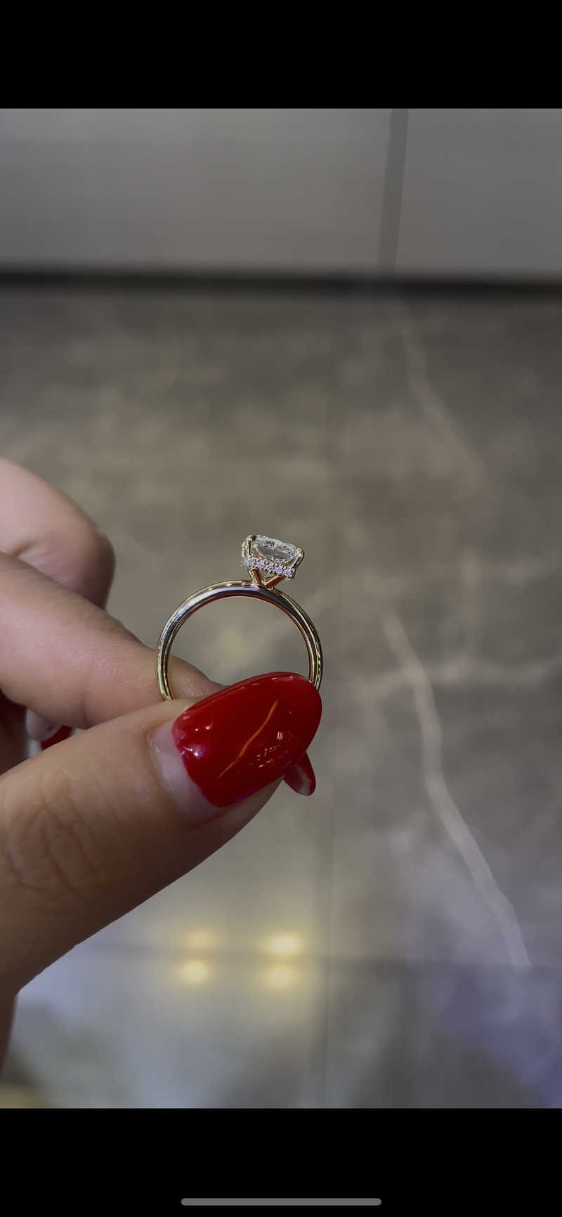 Remaining For Janet Vazquez 14k yellow gold ring with 2ct radiant diamond