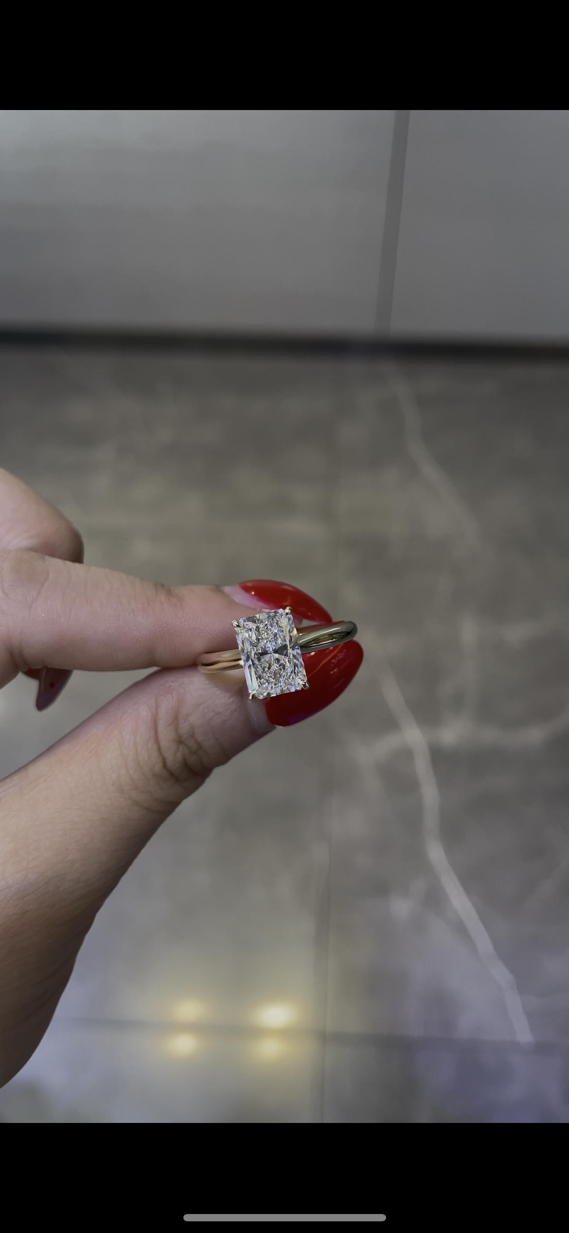 Remaining balance For briannachacon68 14k yellow gold ring with 3ct radiant cut diamond
