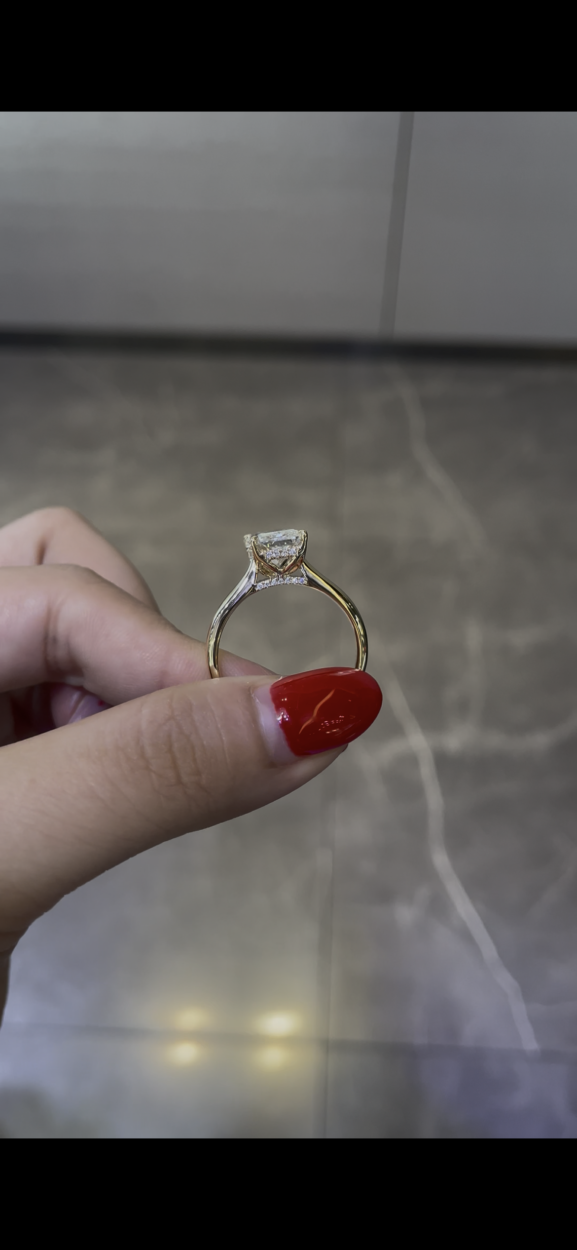 Remaining balance For briannachacon68 14k yellow gold ring with 3ct radiant cut diamond
