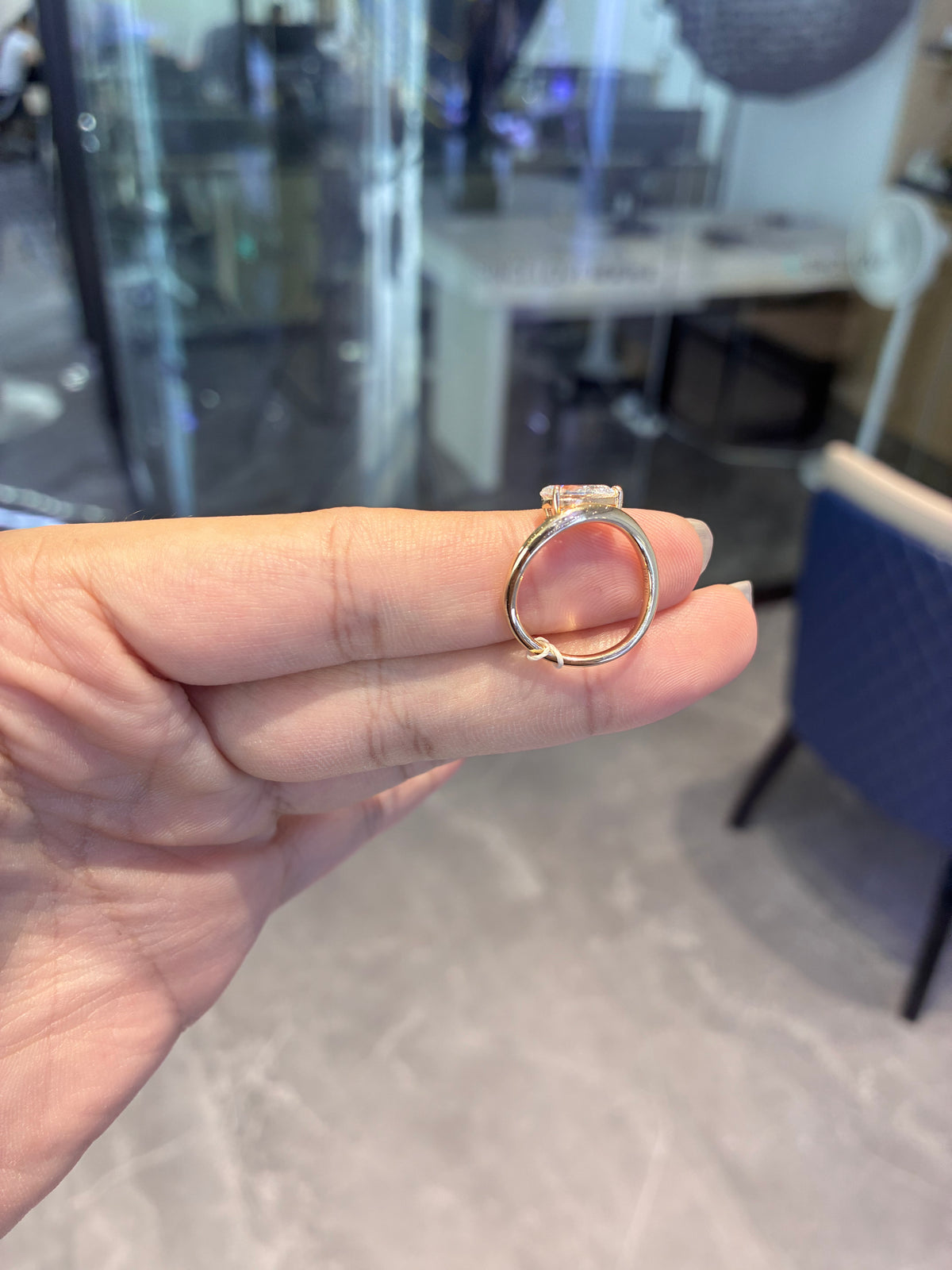 Deposit For Aileen 14k yellow gold ring with 1ct pear cut diamond