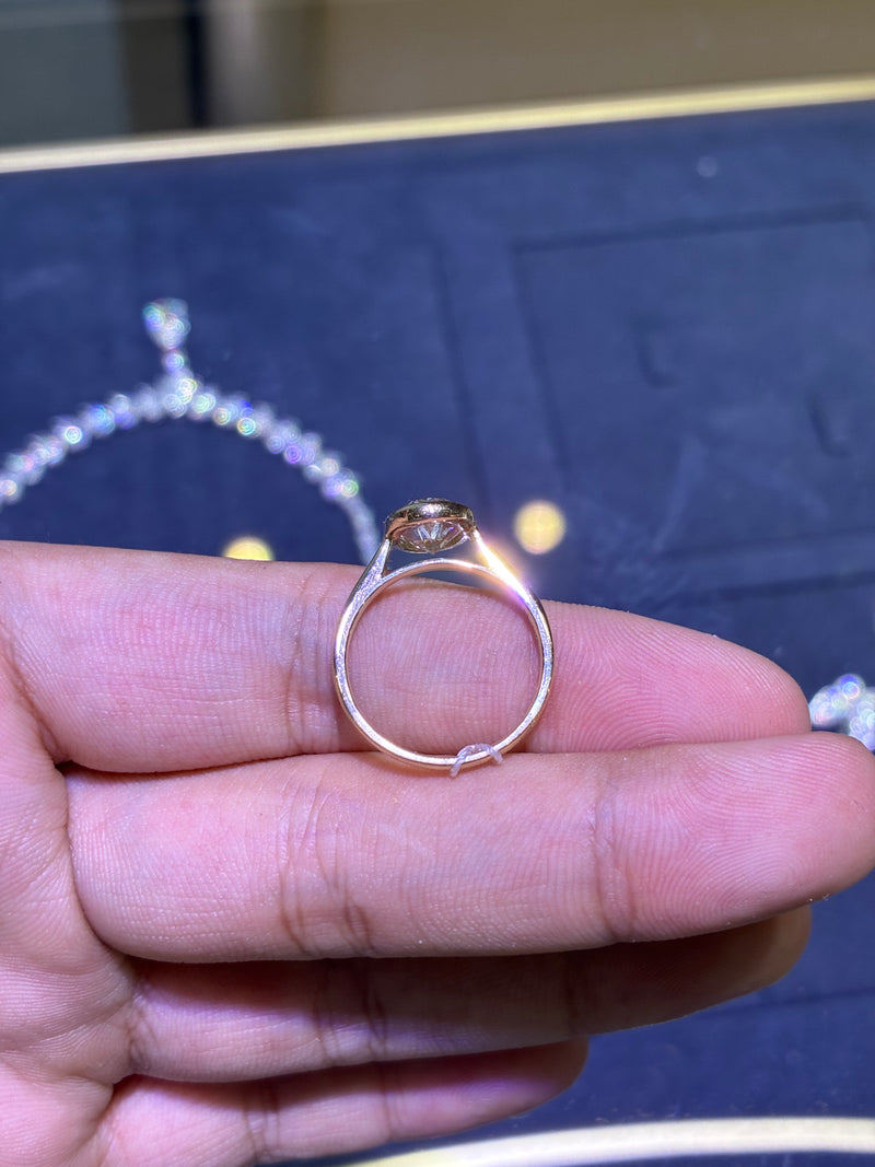 For Nidia 14k yellow gold ring with 2.020ct/1p D/VS1