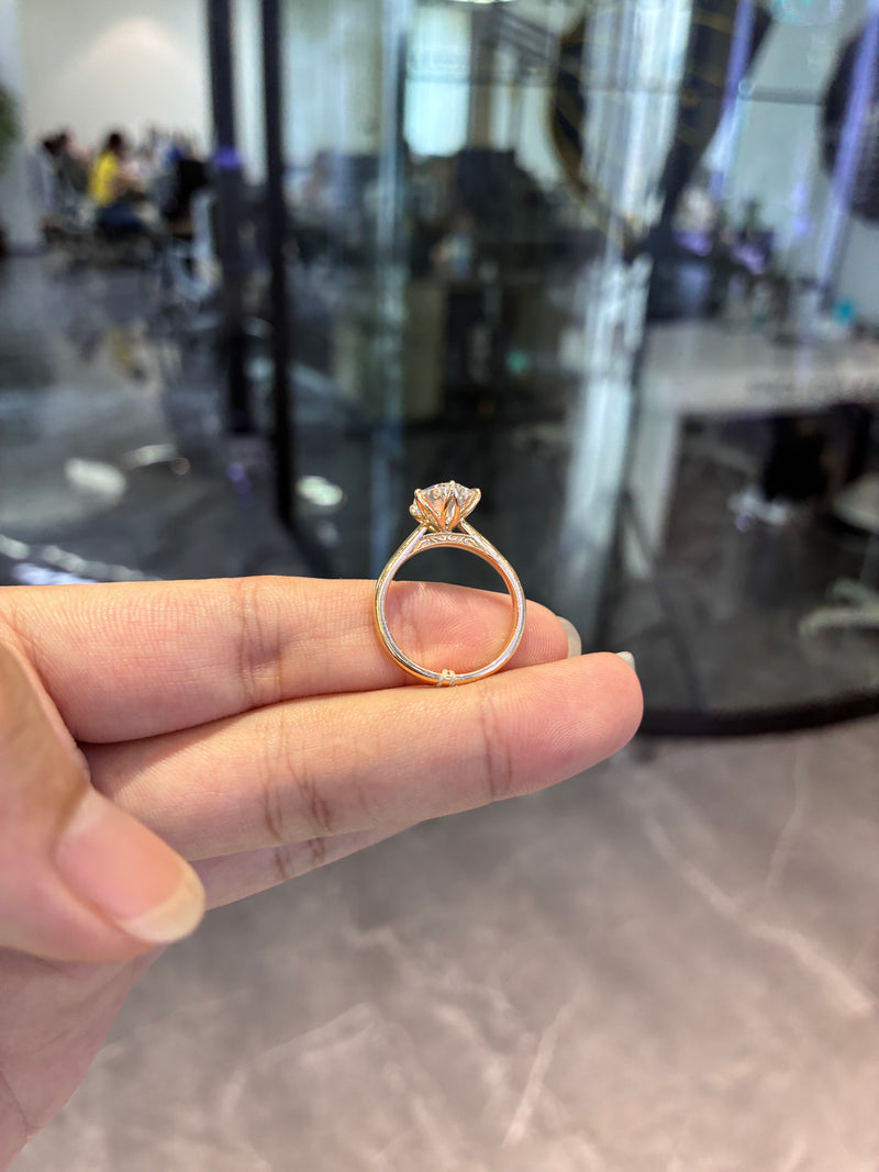 Deposit For Michy 14k yellow gold ring with 2ct E vvs2 diamond come with igi and Gil
