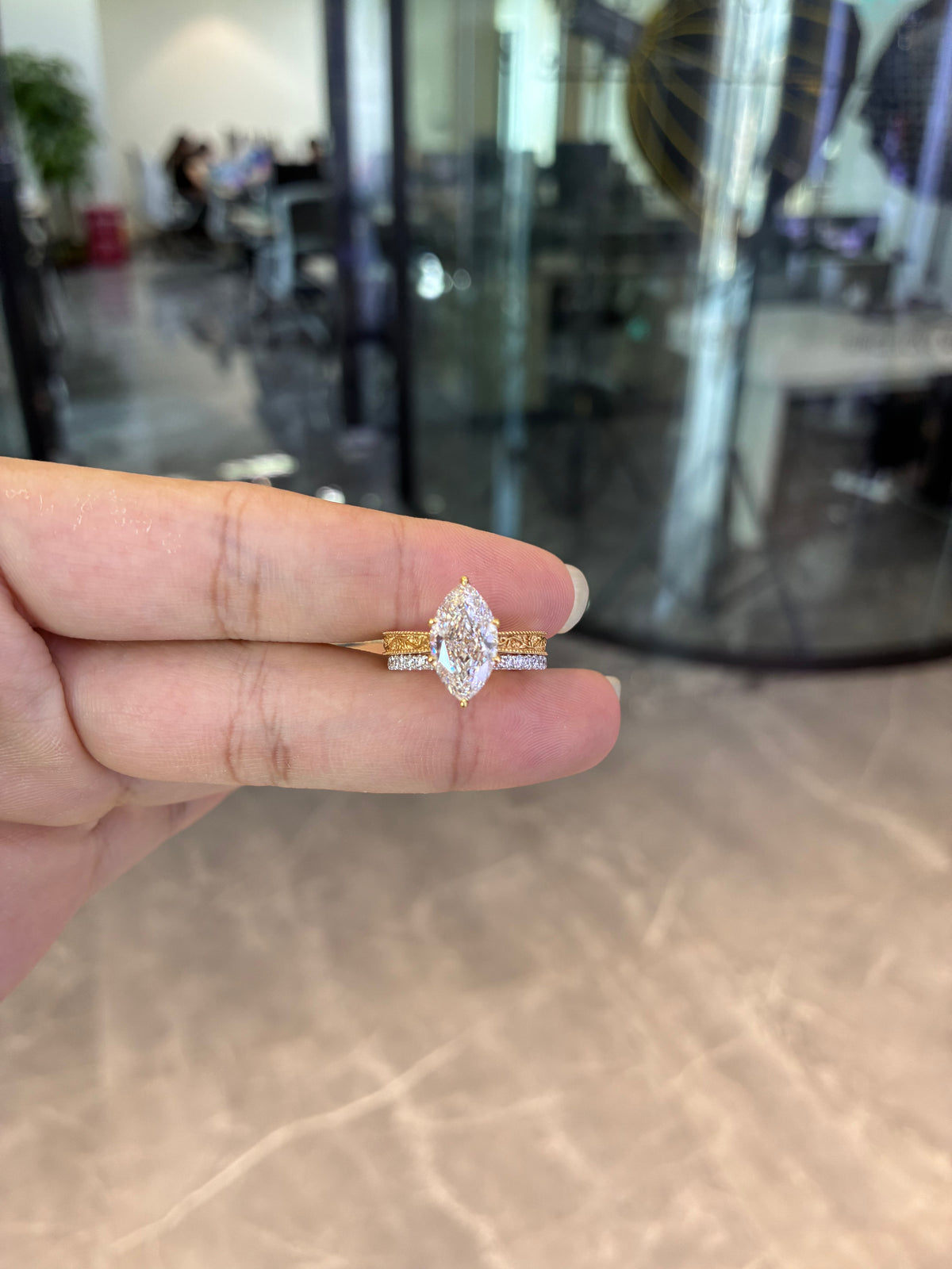 Deposit For Hend A 14k yellow gold ring with 2ct oval diamond