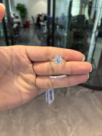 Deposit For Diane platinum ring 2ct Dutch marquise main diamond And platinum diamonds band