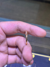 For Andrea 18k yellow gold band with 0.116ct diamonds
