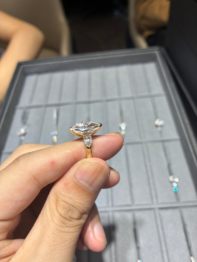 For Janelle B( 14k yellow gold 2.01ct E/vs1 Three-stone ring)