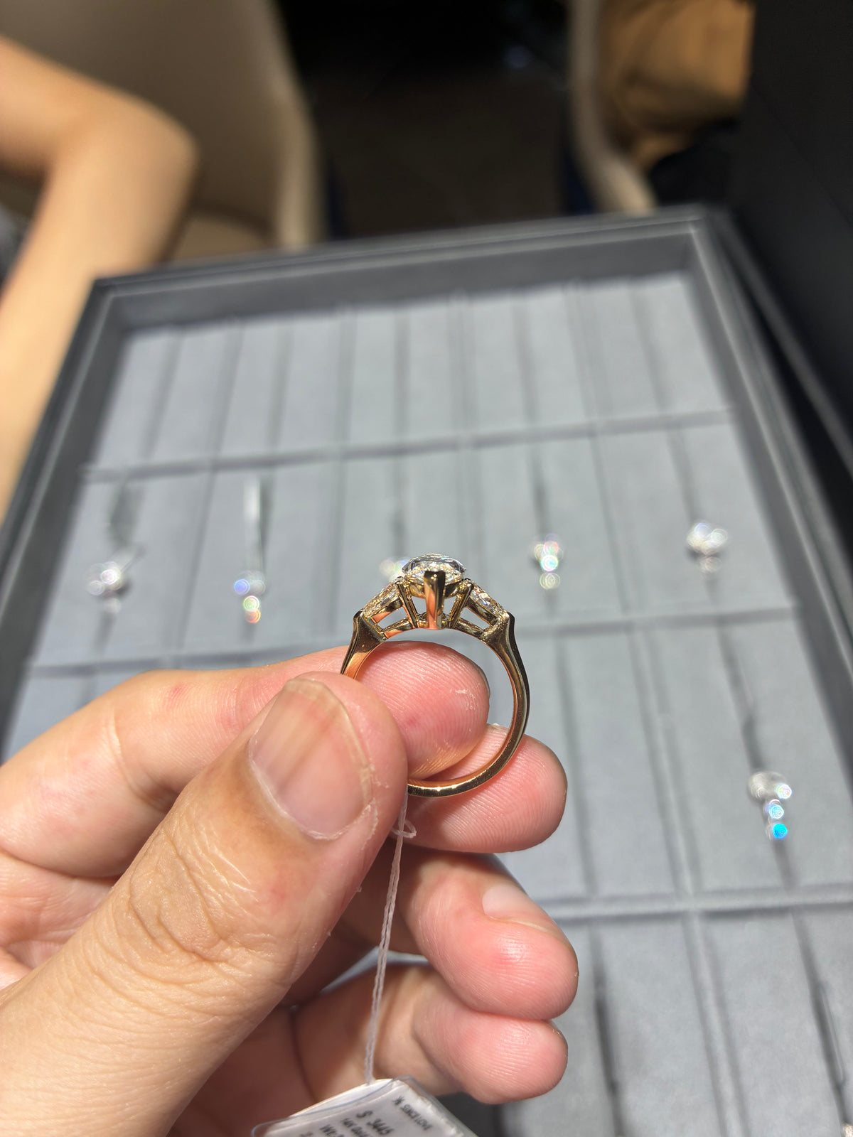 For Janelle B( 14k yellow gold 2.01ct E/vs1 Three-stone ring)