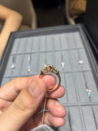 For Janelle B( 14k yellow gold 2.01ct E/vs1 Three-stone ring)